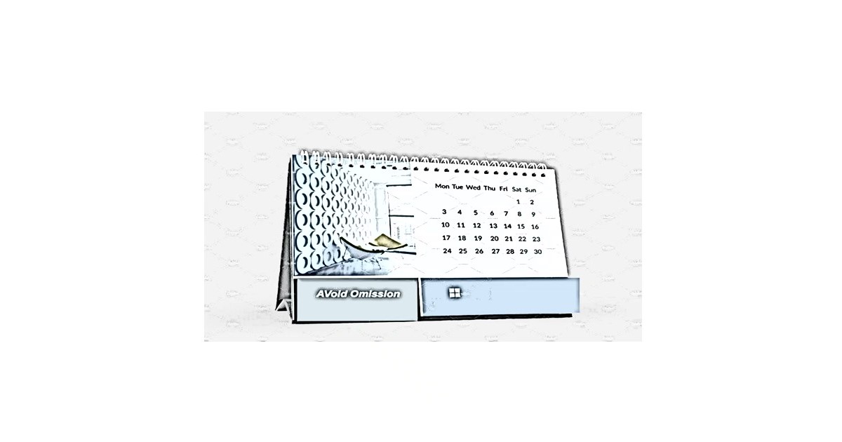 Calendar with little cream colour design at the left hand side png.